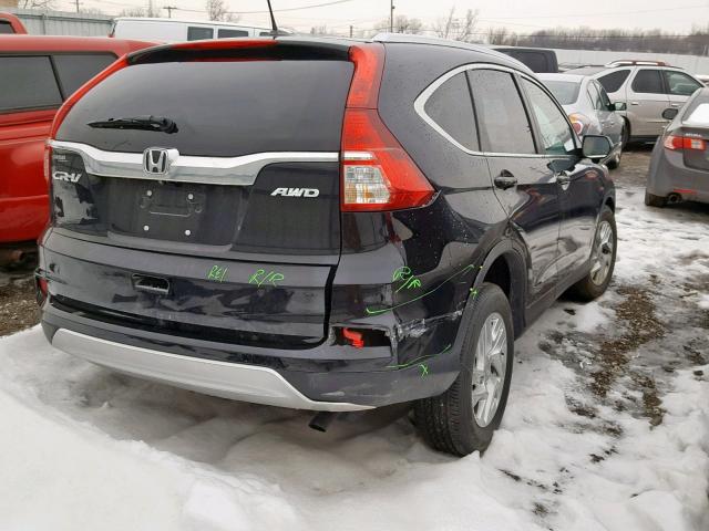 5J6RM4H70FL083077 - 2015 HONDA CR-V EXL BLACK photo 4