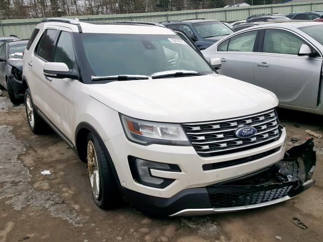 1FM5K8F84GGC46641 - 2016 FORD EXPLORER L WHITE photo 1