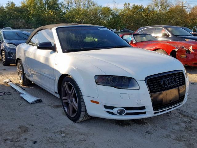 WAUAF48H67K015893 - 2007 AUDI A4 2.0T CA WHITE photo 1