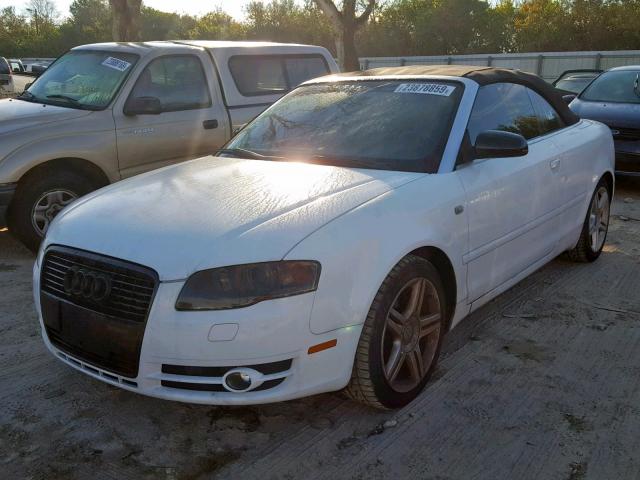 WAUAF48H67K015893 - 2007 AUDI A4 2.0T CA WHITE photo 2