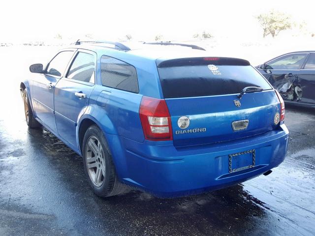 2D8FV48V35H159943 - 2005 DODGE MAGNUM SXT BLUE photo 3