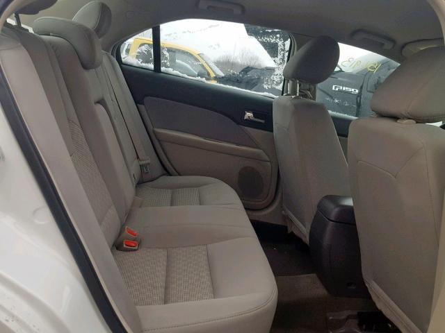 3FAHP0GA2BR334570 - 2011 FORD FUSION S WHITE photo 6