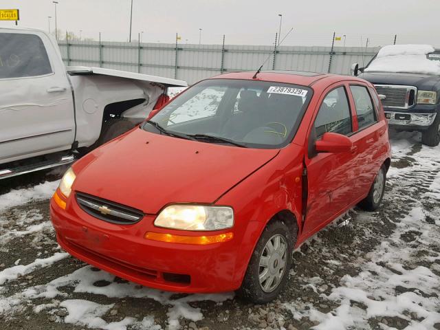 KL1TJ62674B197488 - 2004 CHEVROLET AVEO LS RED photo 2
