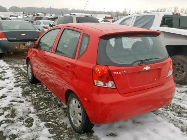 KL1TJ62674B197488 - 2004 CHEVROLET AVEO LS RED photo 3