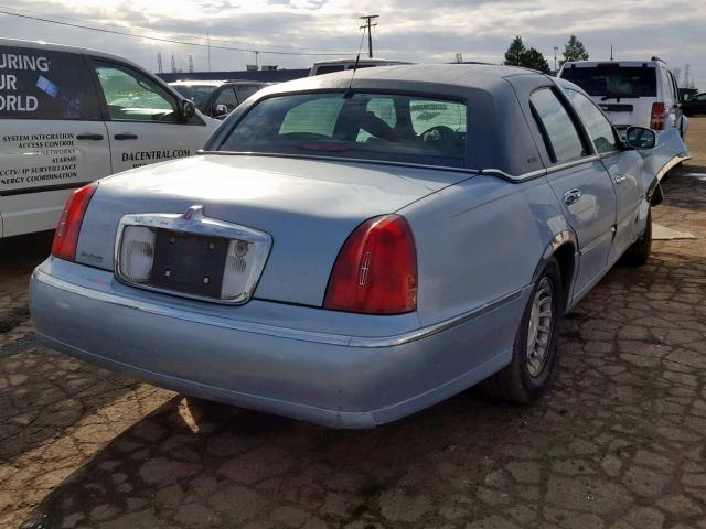 1LNFM81W8WY698668 - 1998 LINCOLN TOWN CAR E BLUE photo 4