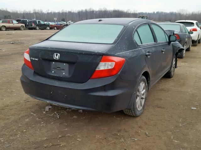 19XFB2F94CE076791 - 2012 HONDA CIVIC EXL BLACK photo 4