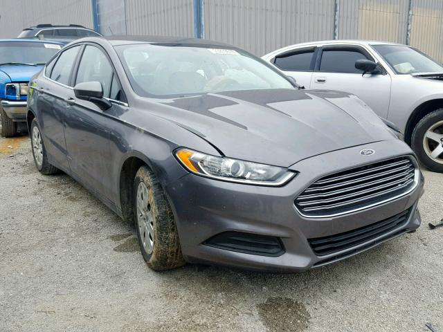 3FA6P0G78ER352572 - 2014 FORD FUSION S GRAY photo 1