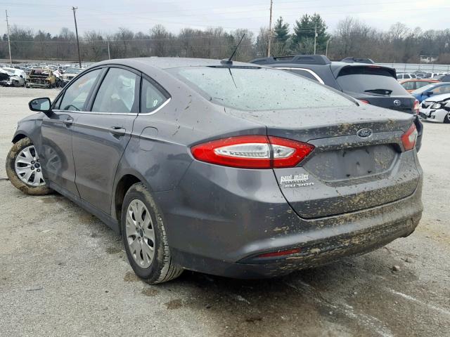 3FA6P0G78ER352572 - 2014 FORD FUSION S GRAY photo 3