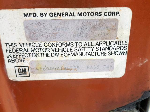 4B69D5K131095 - 1975 BUICK APOLLO BROWN photo 10