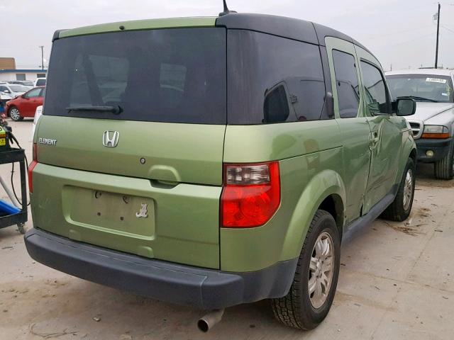 5J6YH18798L006693 - 2008 HONDA ELEMENT EX GREEN photo 4