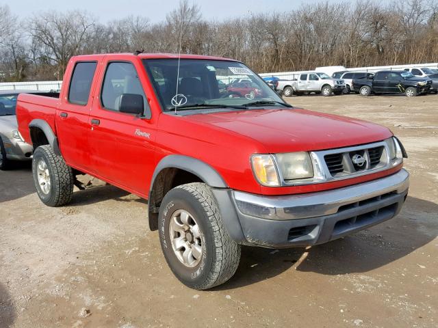 1N6ED27T1YC431329 - 2000 NISSAN FRONTIER C RED photo 1