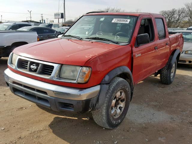 1N6ED27T1YC431329 - 2000 NISSAN FRONTIER C RED photo 2