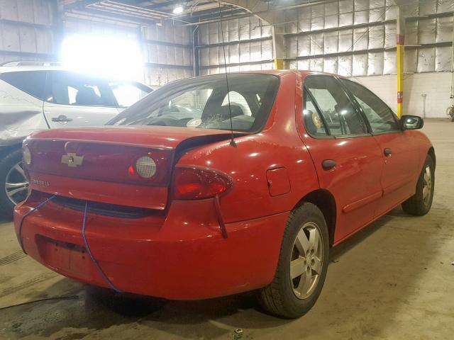 1G1JF52F647287481 - 2004 CHEVROLET CAVALIER L RED photo 4