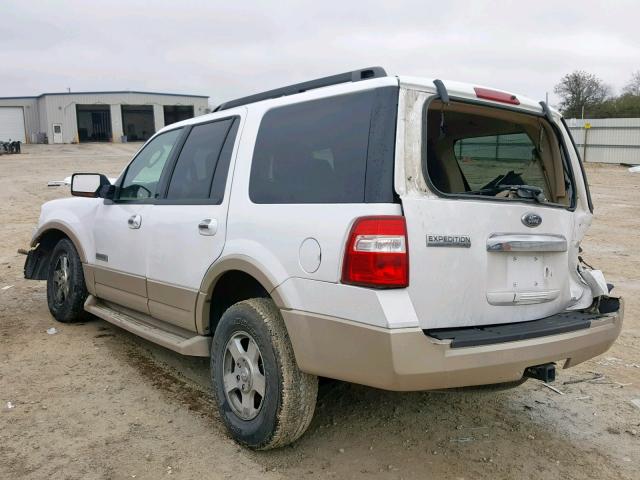 1FMFU17557LA27706 - 2007 FORD EXPEDITION თეთრი ფოტო 3