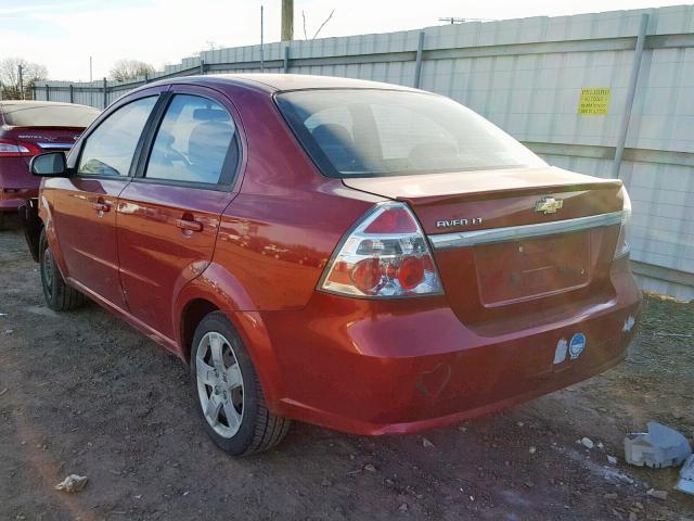 KL1TG5DE7AB044022 - 2010 CHEVROLET AVEO LT 红色 照片 3