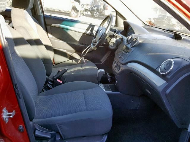 KL1TG5DE7AB044022 - 2010 CHEVROLET AVEO LT 红色 照片 5