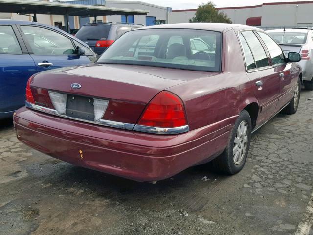 2FAFP74W76X129348 - 2006 FORD CROWN VICT BURGUNDY photo 4