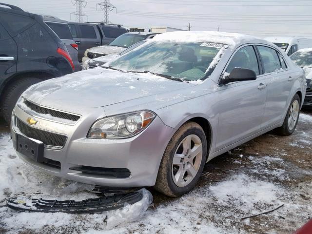 1G1ZB5EB3A4116868 - 2010 CHEVROLET MALIBU LS SILVER photo 2