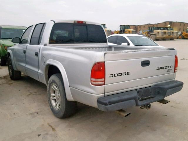 1D7HL38X33S236640 - 2003 DODGE DAKOTA QUA SILVER photo 3