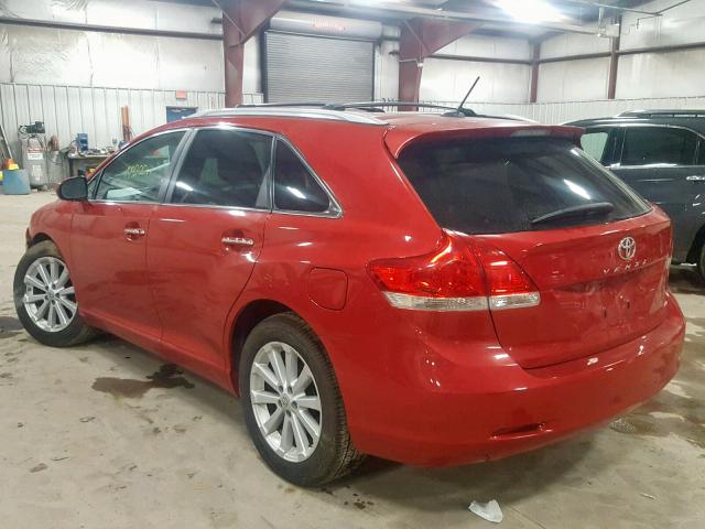 4T3BA3BB1AU014461 - 2010 TOYOTA VENZA BASE RED photo 3