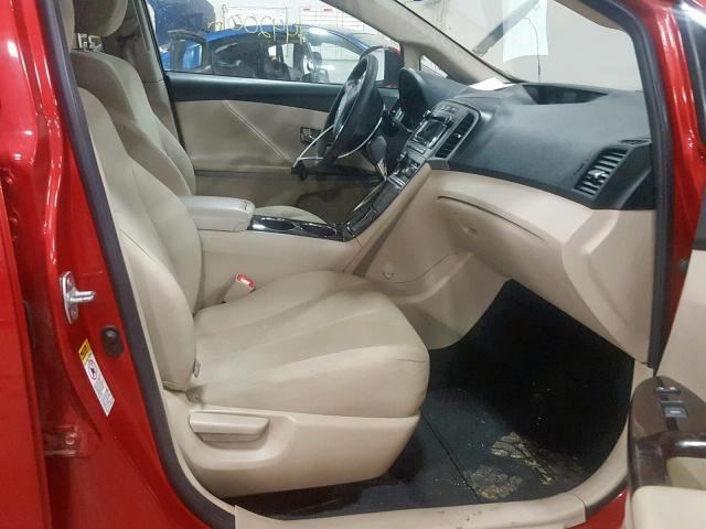 4T3BA3BB1AU014461 - 2010 TOYOTA VENZA BASE RED photo 5