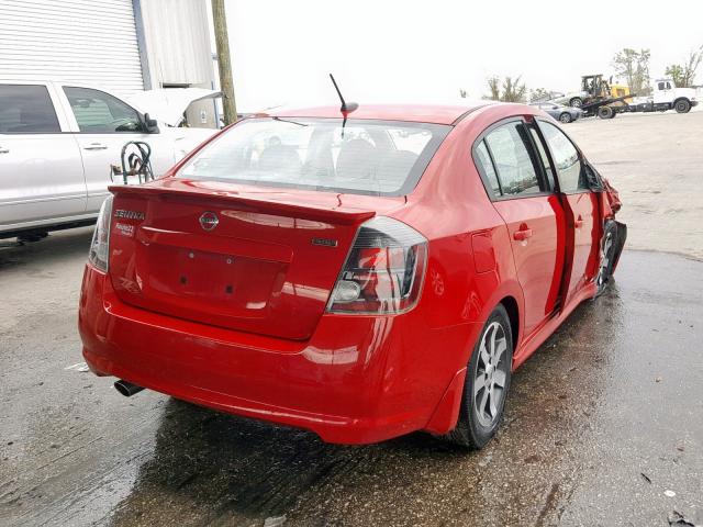 3N1AB6AP1CL729681 - 2012 NISSAN SENTRA 2.0 RED photo 4