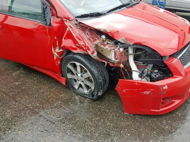 3N1AB6AP1CL729681 - 2012 NISSAN SENTRA 2.0 RED photo 9