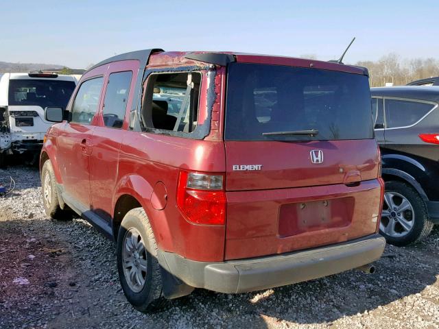 5J6YH18758L017111 - 2008 HONDA ELEMENT EX RED photo 3