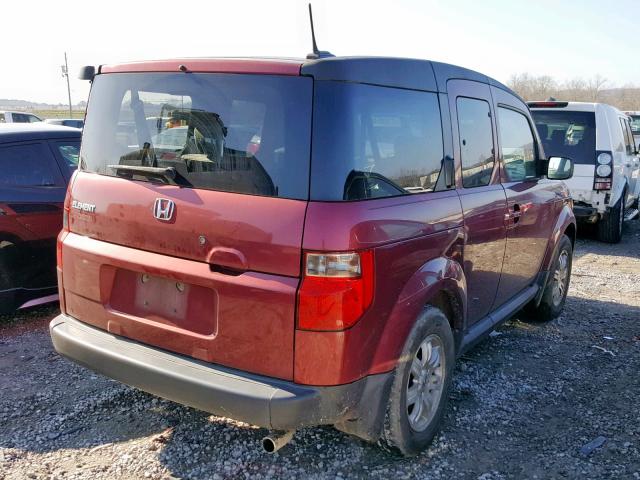 5J6YH18758L017111 - 2008 HONDA ELEMENT EX RED photo 4