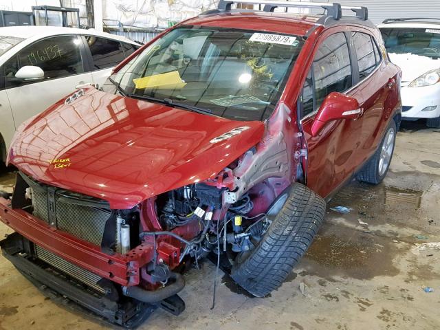 KL4CJASB9GB532645 - 2016 BUICK ENCORE RED photo 2