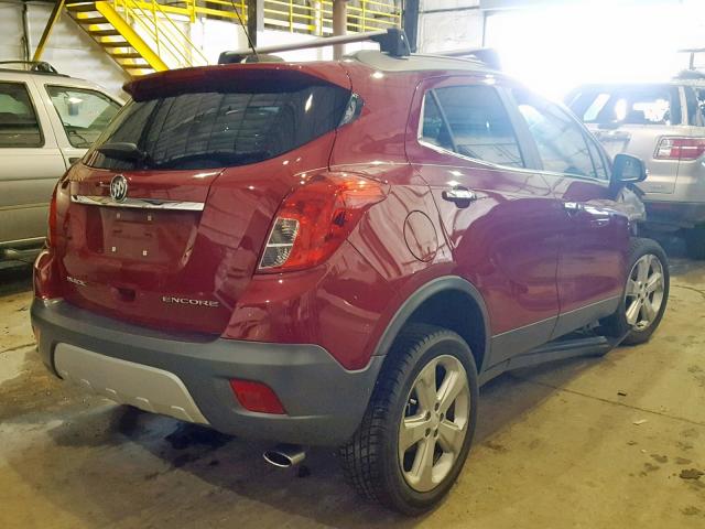 KL4CJASB9GB532645 - 2016 BUICK ENCORE RED photo 4