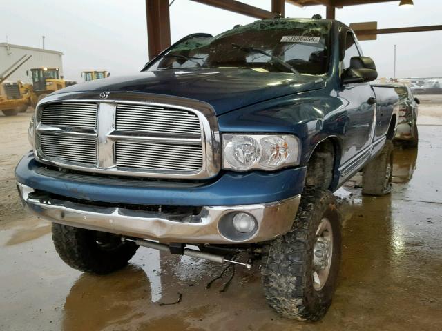3D3KU26C84G130742 - 2004 DODGE RAM 2500 S Կապույտ լուսանկար 2