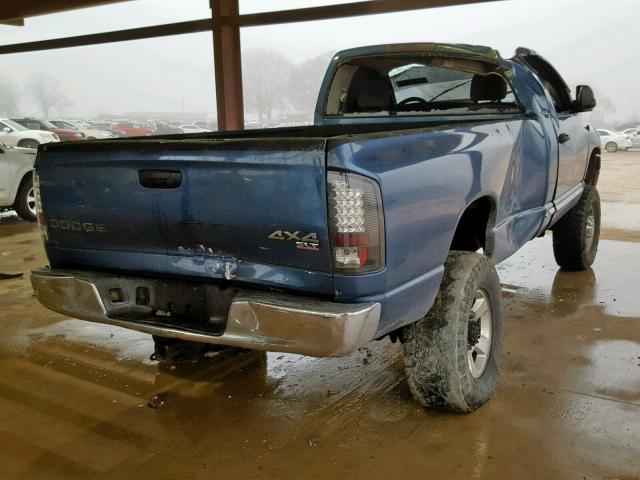 3D3KU26C84G130742 - 2004 DODGE RAM 2500 S Կապույտ լուսանկար 4
