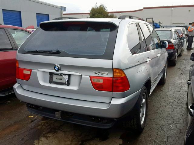 WBAFB33591LH16361 - 2001 BMW X5 4.4I SILVER photo 4