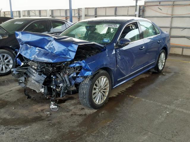 1VWBT7A39GC008119 - 2016 VOLKSWAGEN PASSAT SE BLUE photo 2