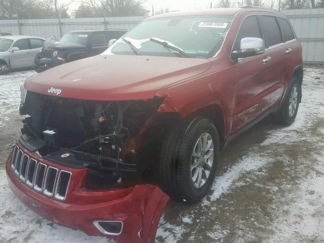 1C4RJFBG7FC123156 - 2015 JEEP GRAND CHER RED photo 2