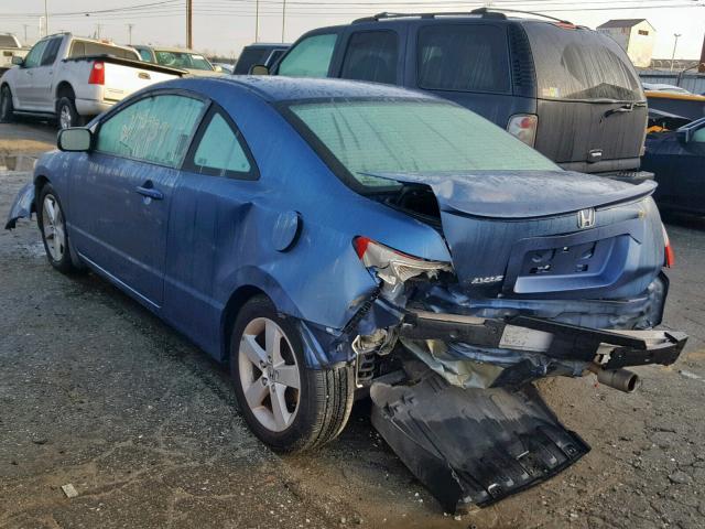 2HGFG12866H509563 - 2006 HONDA CIVIC EX BLUE photo 3