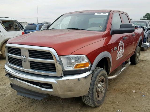 3D7UT2CL0AG189813 - 2010 DODGE RAM 2500 RED photo 2