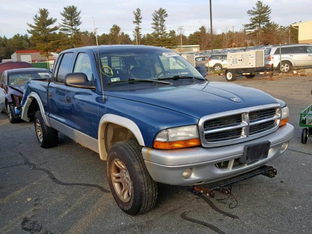 1D7HG48N83S231118 - 2003 DODGE DAKOTA QUA BLUE photo 1