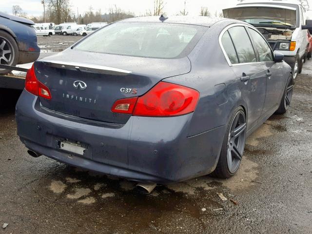 JN1CV6AP7AM401569 - 2010 INFINITI G37 BASE BLUE photo 4