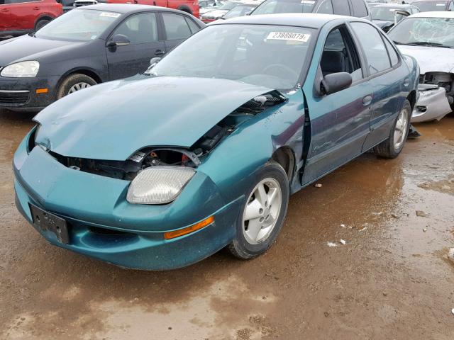 1G2JB5248V7520168 - 1997 PONTIAC SUNFIRE SE GREEN photo 2