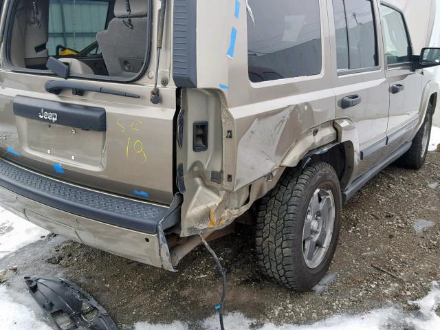 1J8HG48K96C206381 - 2006 JEEP COMMANDER GOLD photo 10