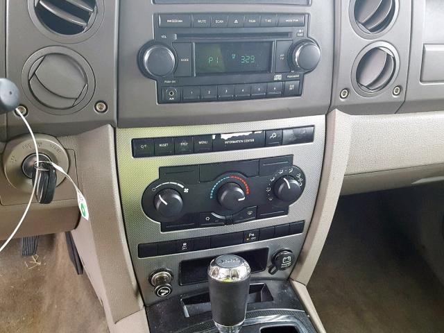 1J8HG48K96C206381 - 2006 JEEP COMMANDER GOLD photo 9