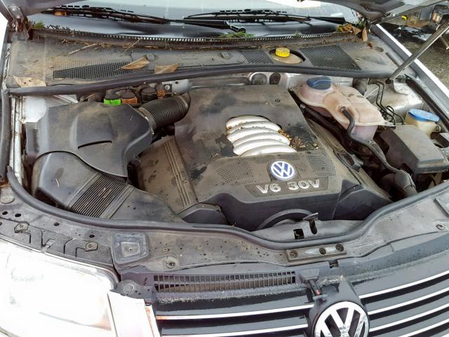 WVWTH63BX1E163233 - 2001 VOLKSWAGEN PASSAT GLX SILVER photo 7