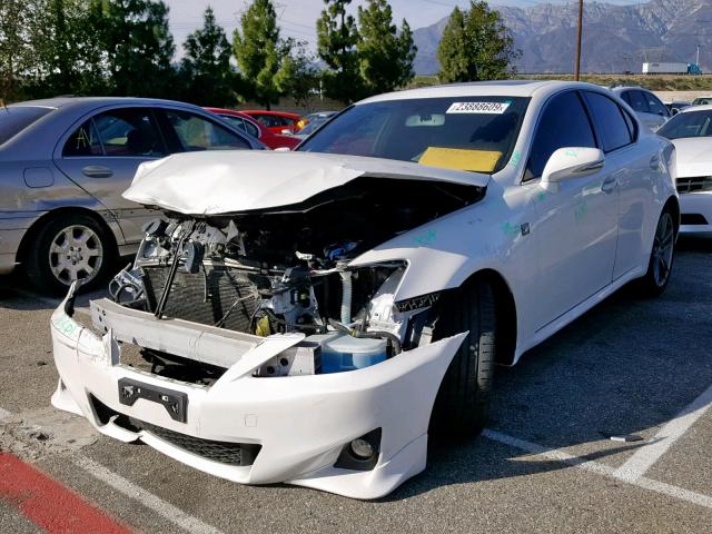 JTHBF5C24C5157490 - 2012 LEXUS IS 250 WHITE photo 2