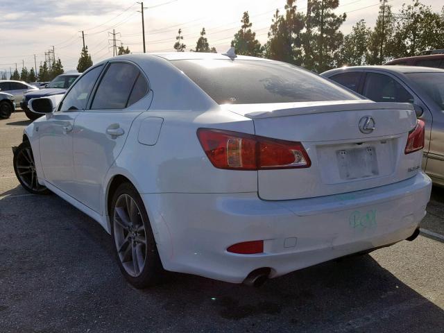 JTHBF5C24C5157490 - 2012 LEXUS IS 250 WHITE photo 3