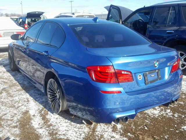 WBSFV9C59DC772677 - 2013 BMW M5 BLUE photo 3