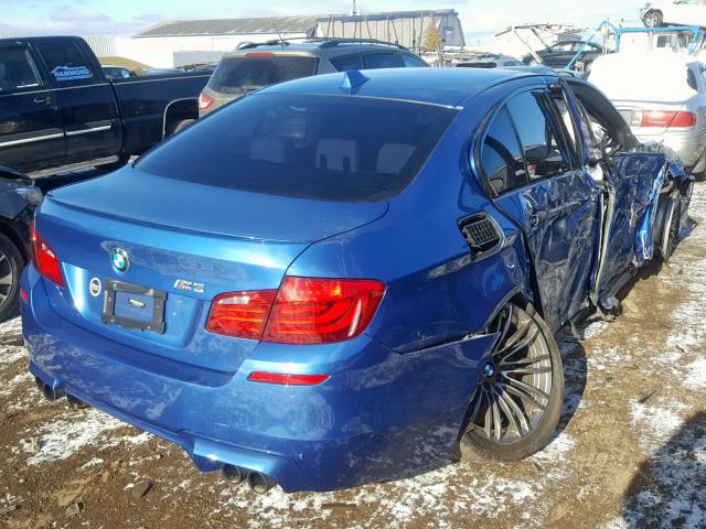 WBSFV9C59DC772677 - 2013 BMW M5 BLUE photo 4