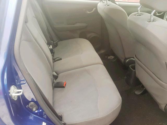 JHMGE8H35BC021374 - 2011 HONDA FIT BLUE photo 6