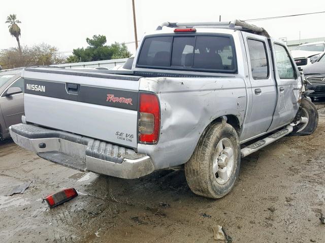 1N6ED27T9YC419168 - 2000 NISSAN FRONTIER C SILVER photo 4